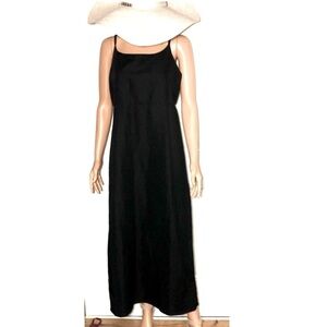 Gap sleeveless maxi rayon dress vintage black size small